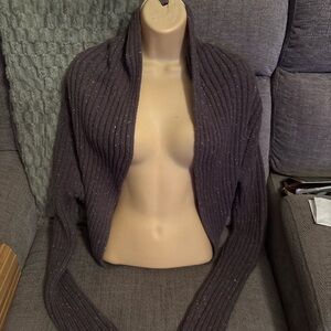 Decree Ribbed Shrug - Charcoal